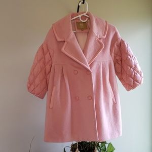 Elf Sack Wool Coat with Puff Sleeves